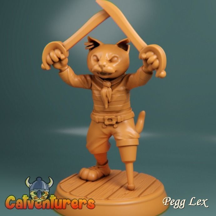 Feline Pirate Crew 3D print model_3