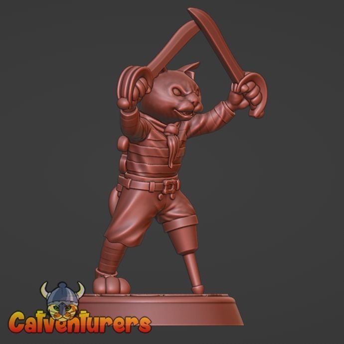 Feline Pirate Crew 3D print model_16