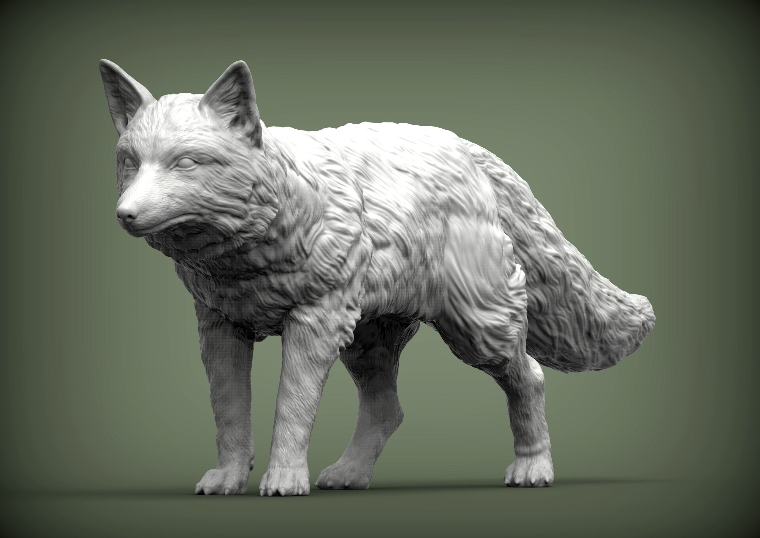 Fox 3D print model 3D print model_3