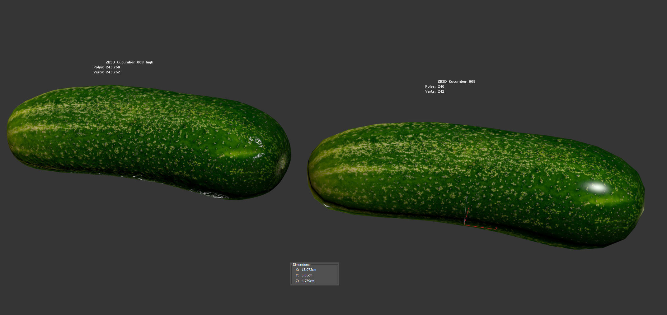Cucumber 3D model_5