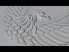 Hawk relief and mold for 3D print and CNC  3D print model_1