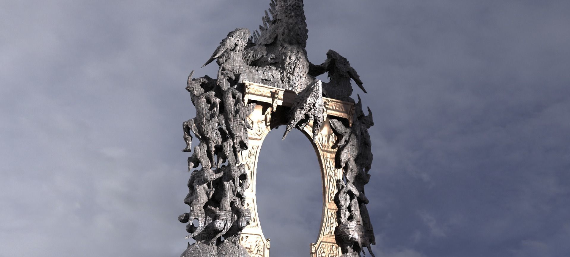 Dantes inferno monolith Archway 2 3D model_1