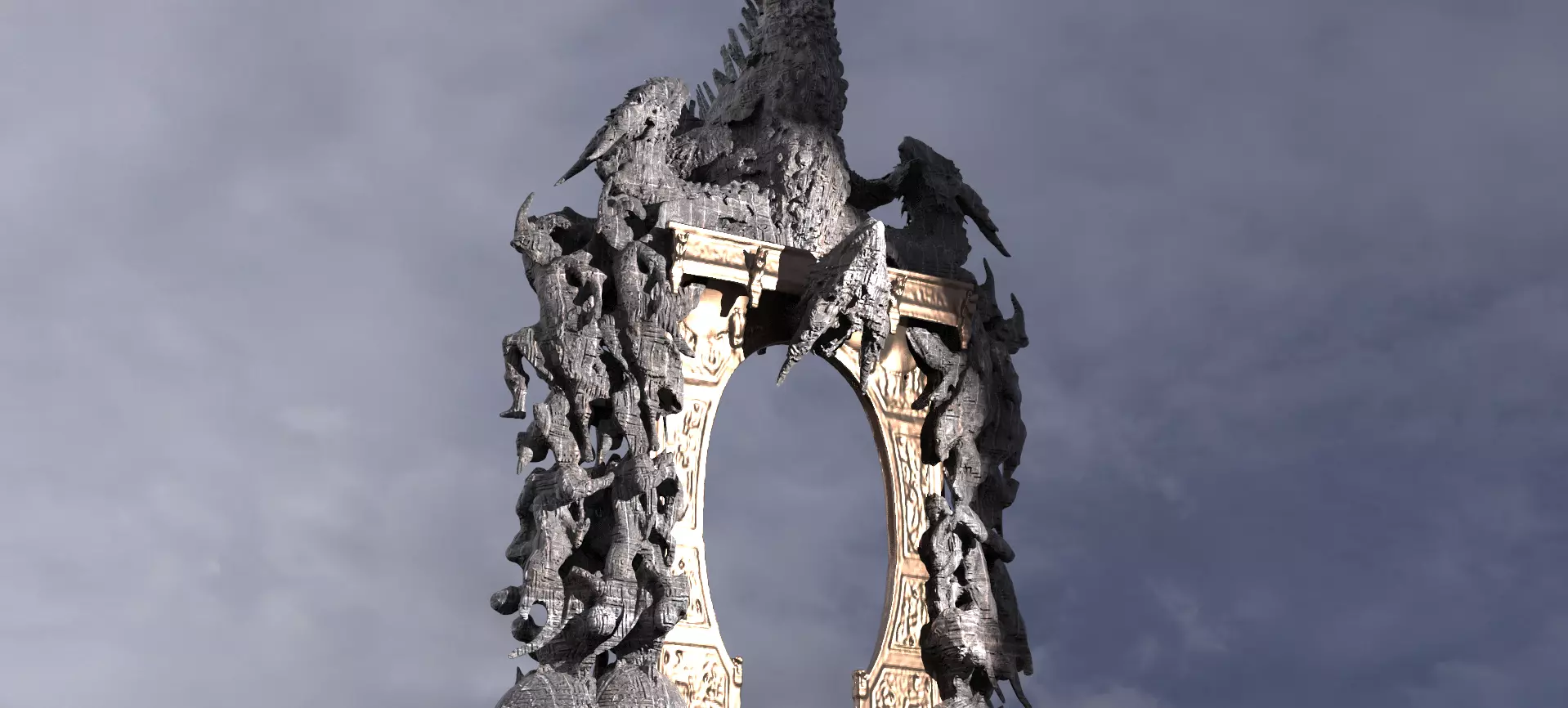 Dantes inferno monolith Archway 2 3D model_0