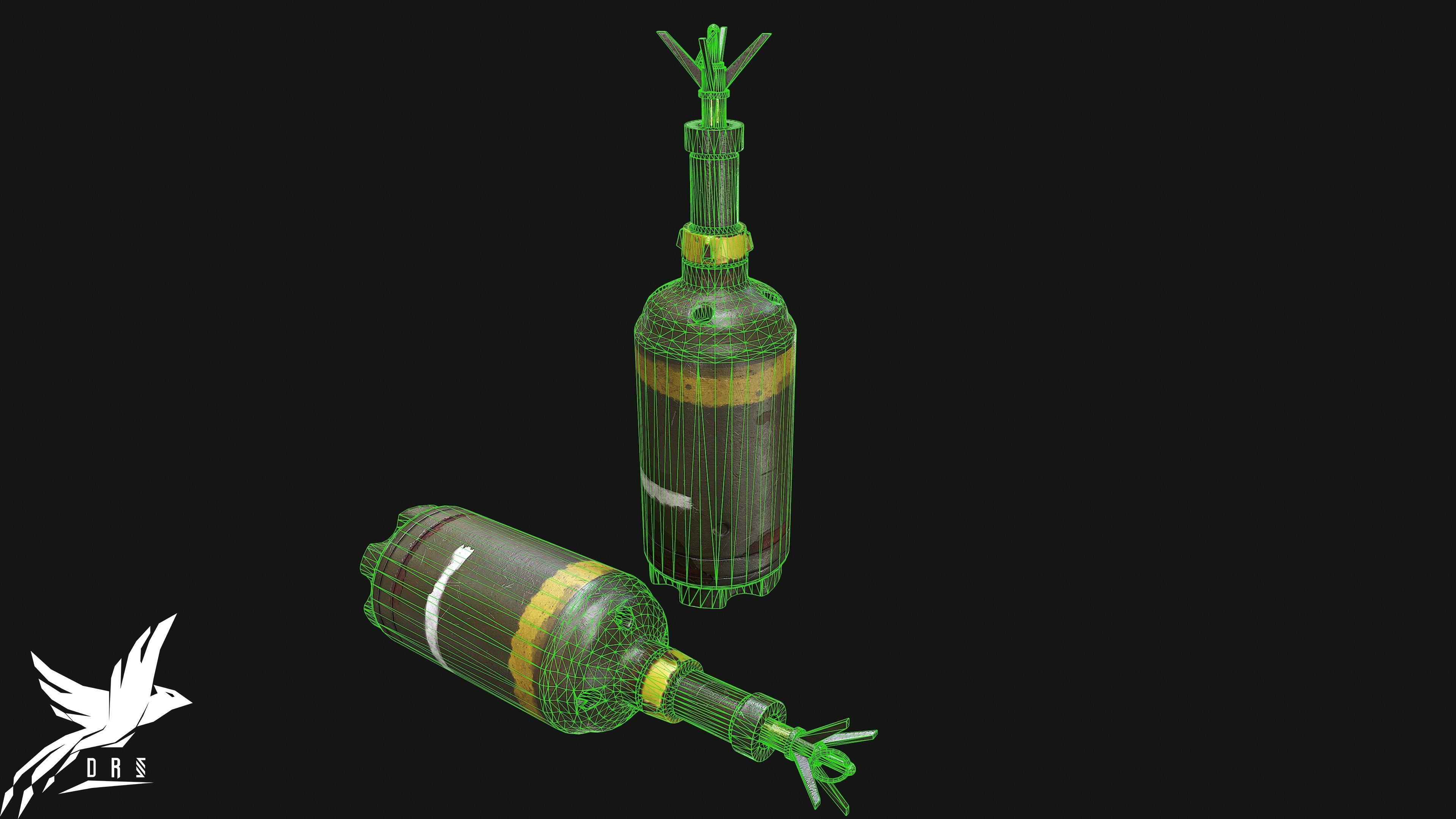 landmine empty grenade Low-poly 3D model_1