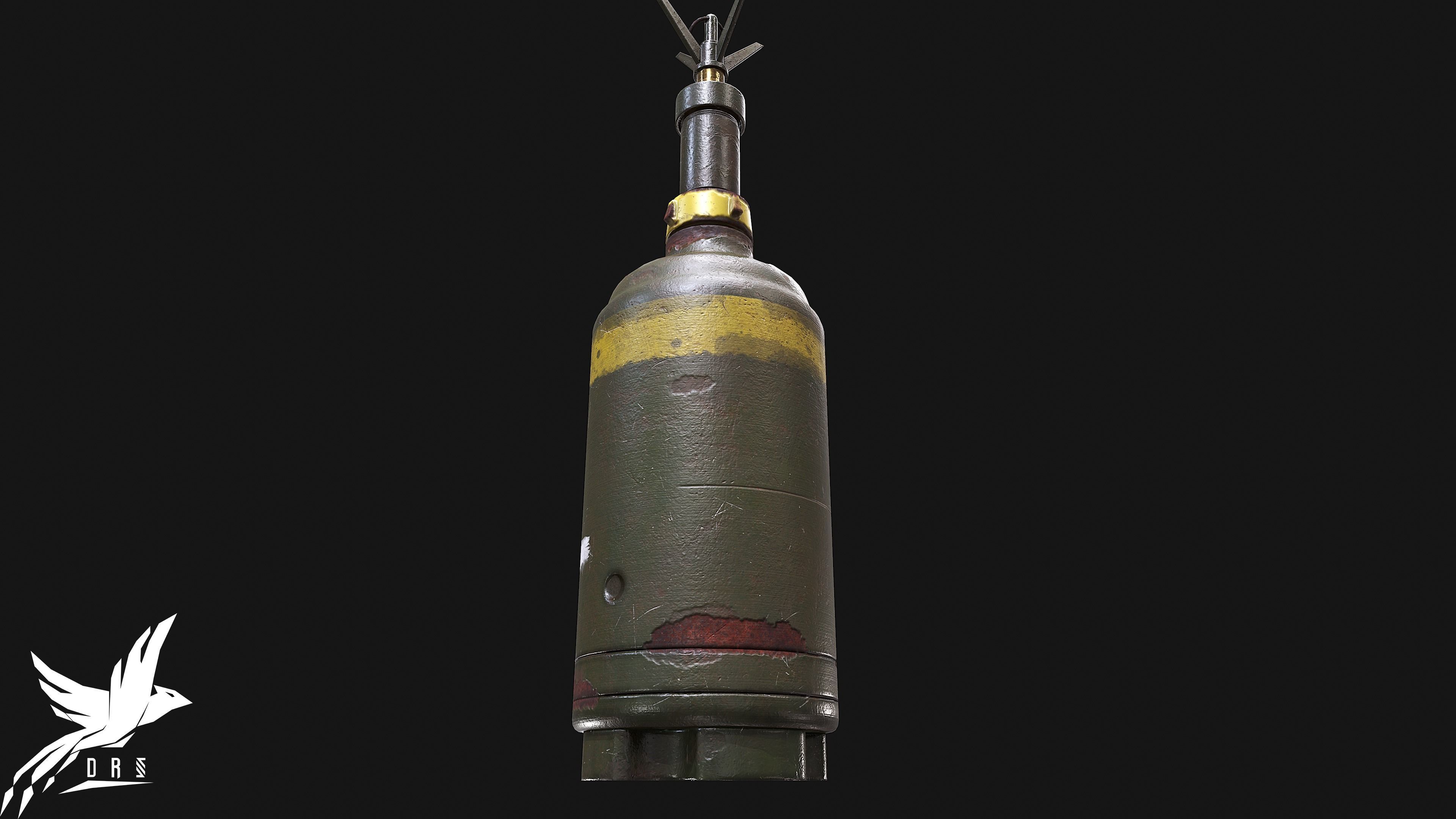 landmine empty grenade Low-poly 3D model_6