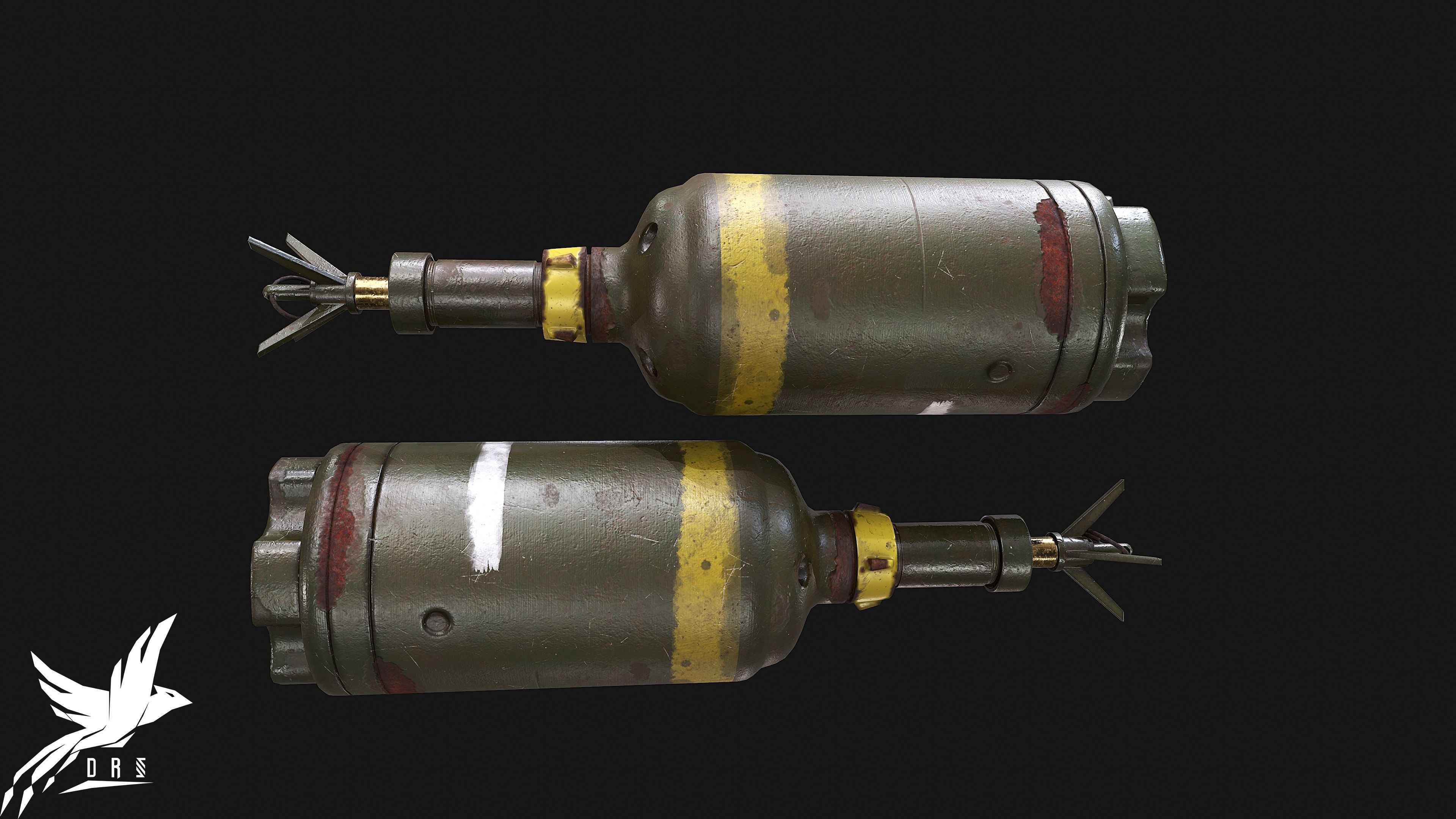 landmine empty grenade Low-poly 3D model_2