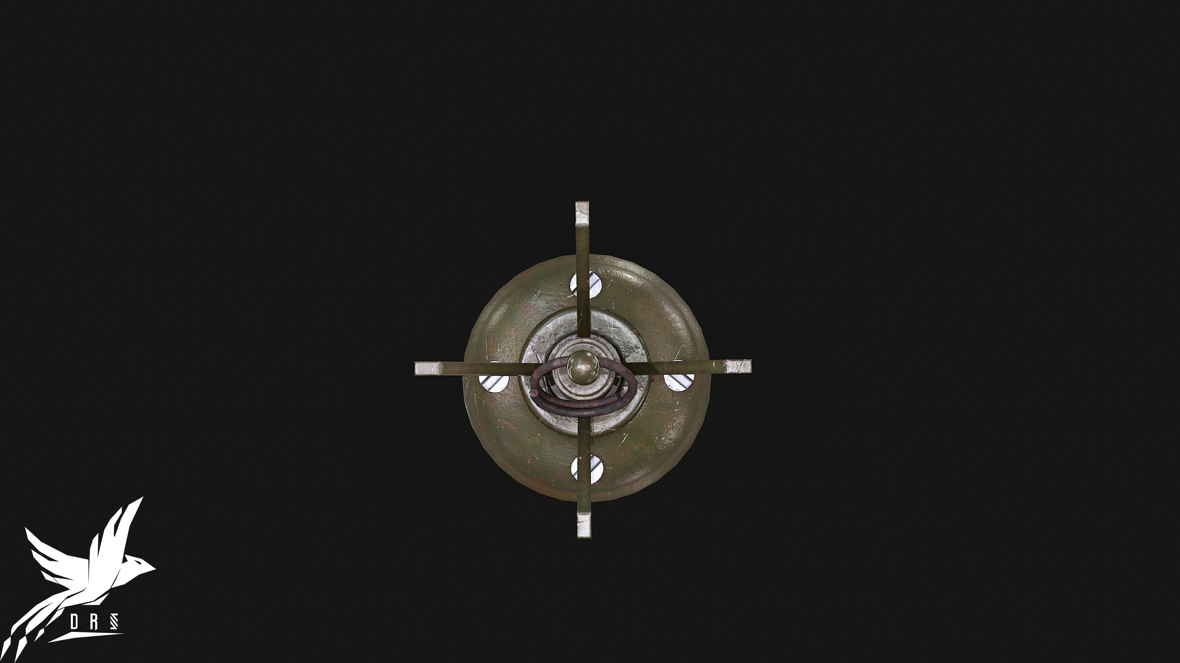 landmine empty grenade Low-poly 3D model_5