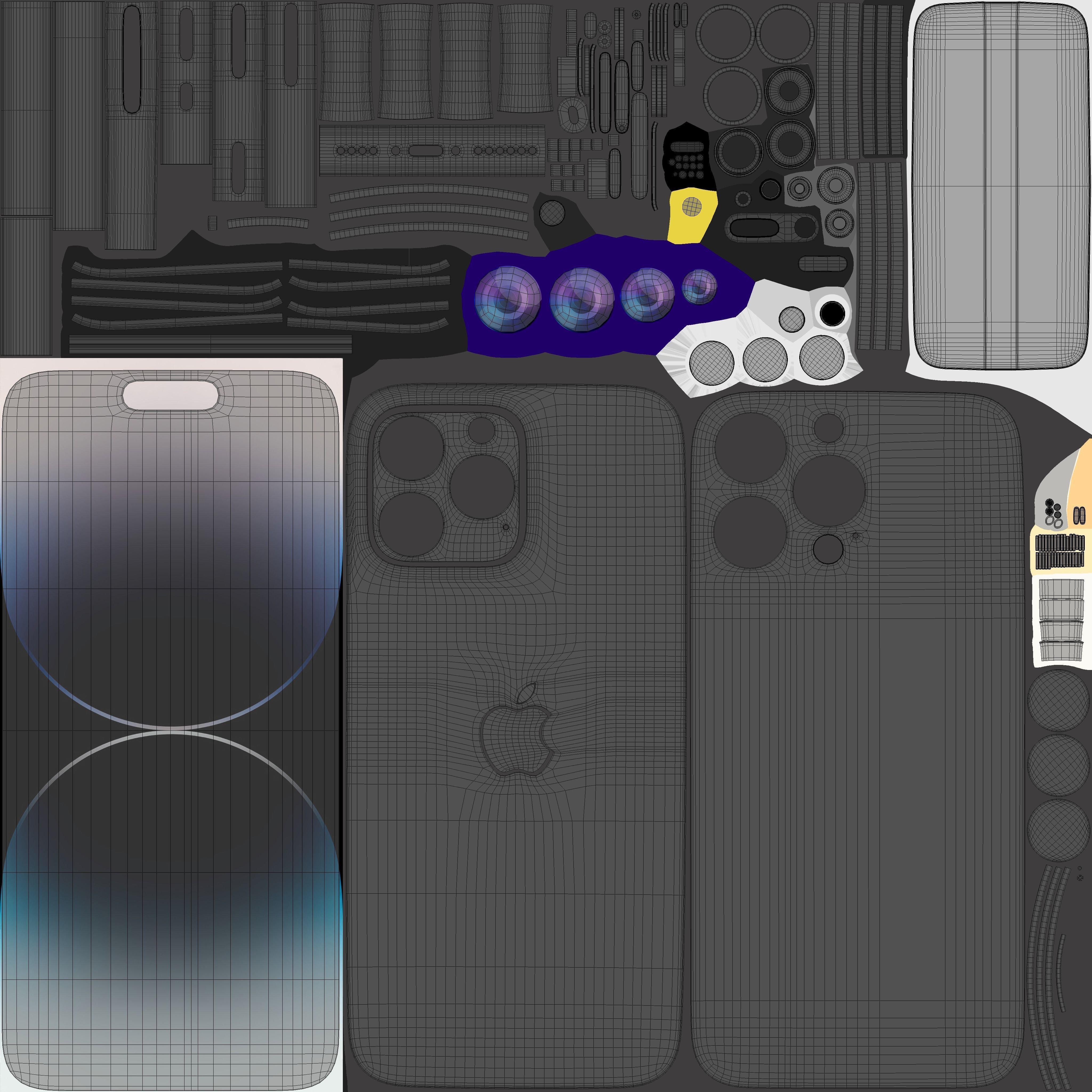 iPhone 14 Pro Max Space Black 3D model_12