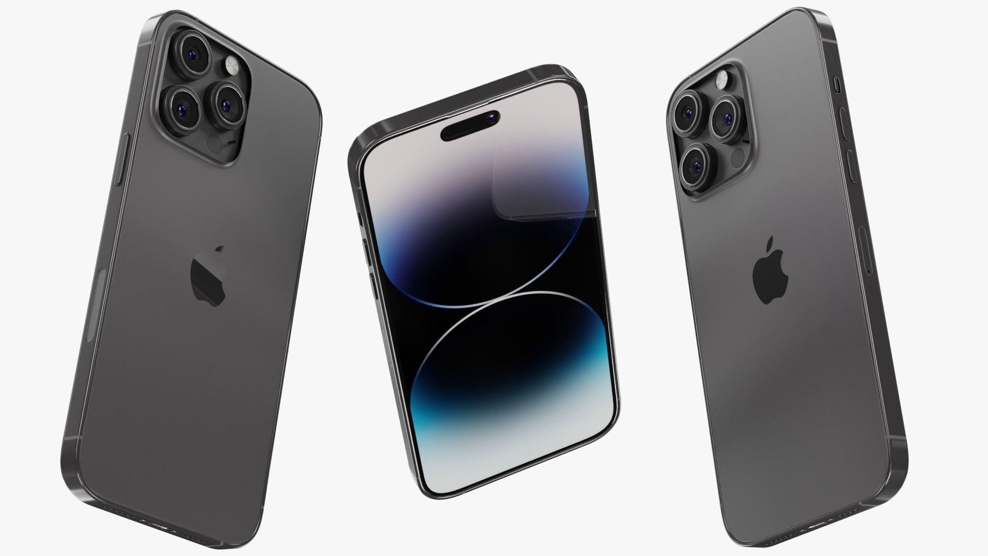 iPhone 14 Pro Max Space Black 3D model_3
