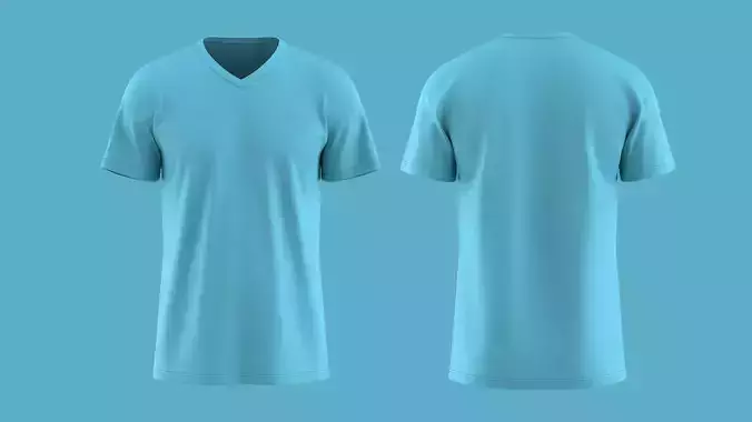V-Neck Set In Sleeve Tee Design