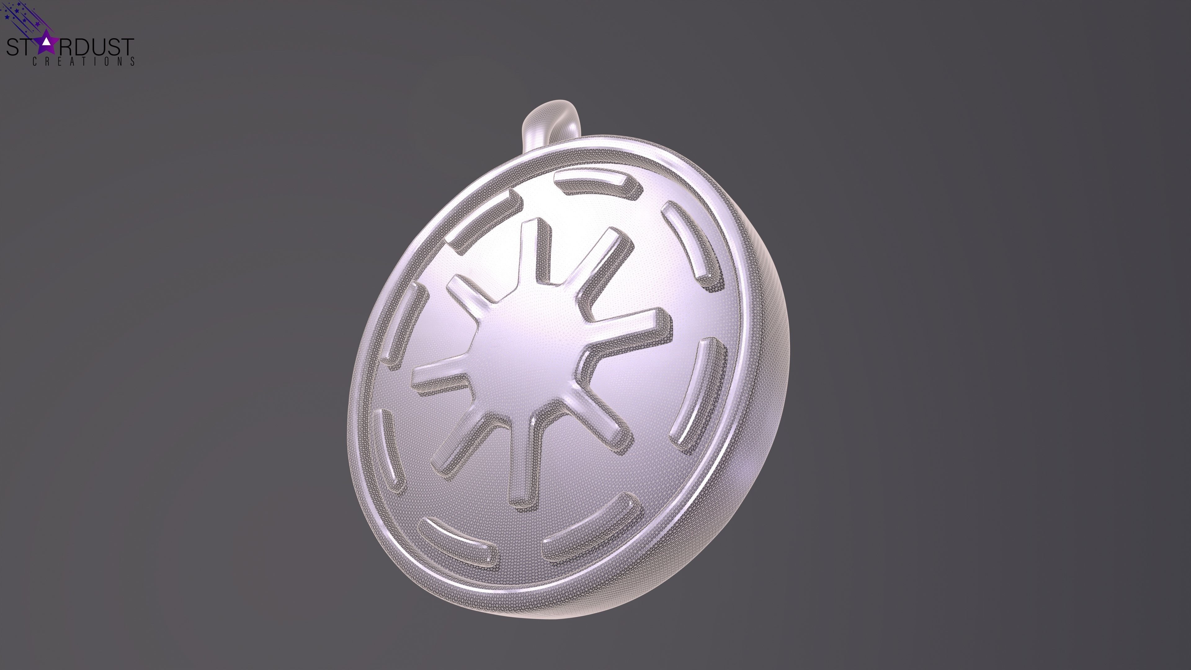 Galactic Republic Pendant magnet Free 3D print model_1