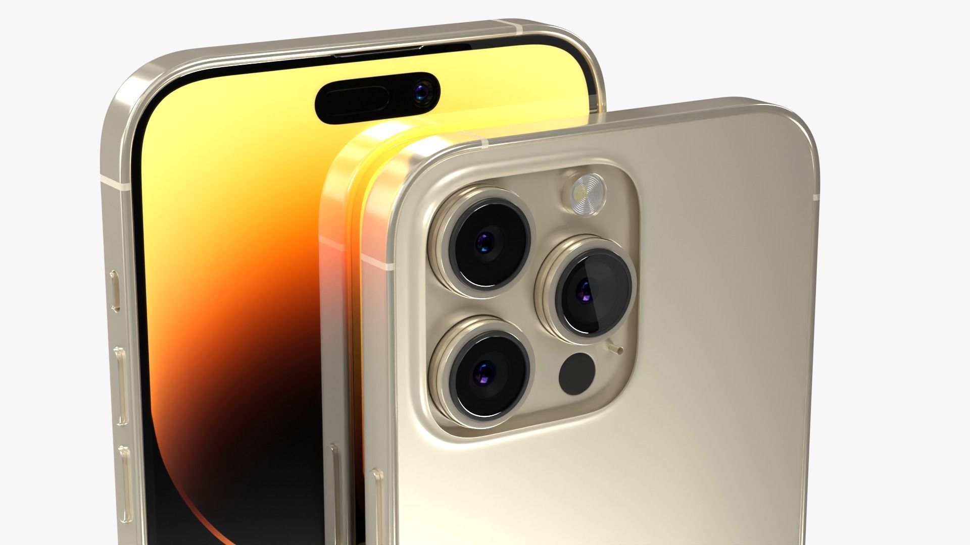 iPhone 14 Pro Max Gold 3D model_9