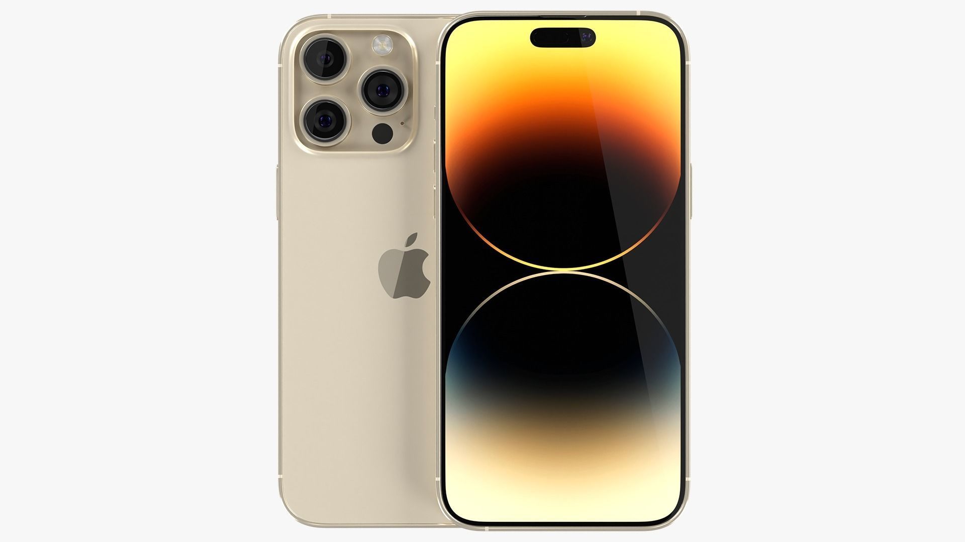 iPhone 14 Pro Max Gold 3D model_1