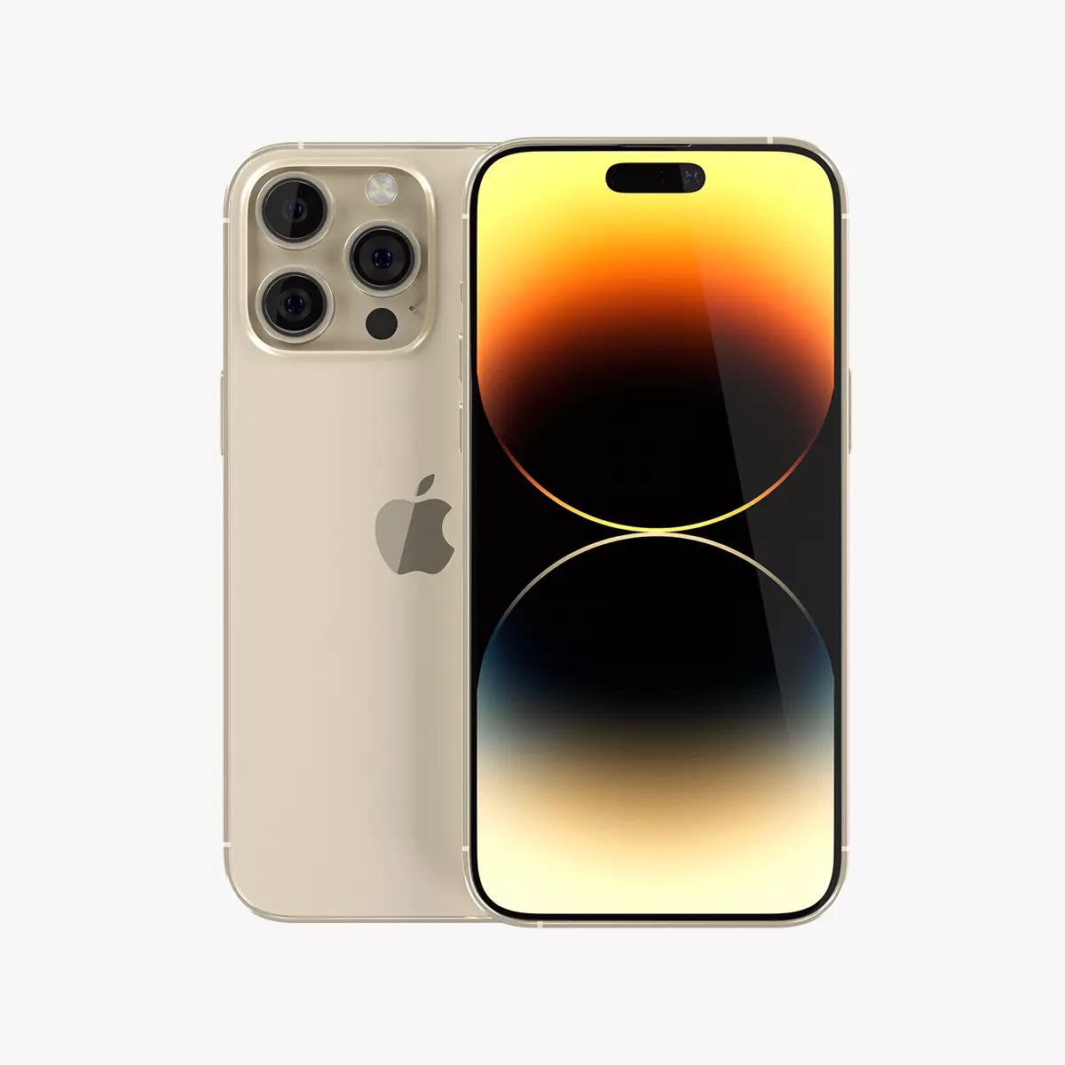 iPhone 14 Pro Max Gold 3D model_0