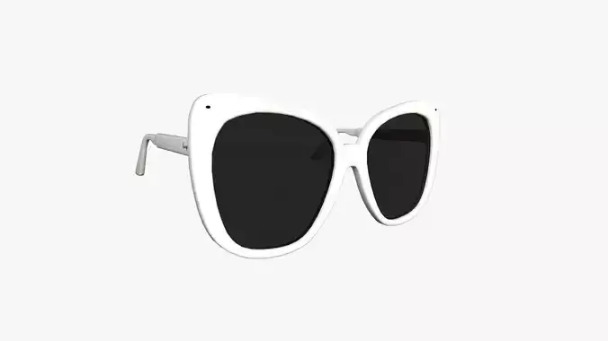 Sunglass J08 White - Character Design Fashion Low-poly 3D model