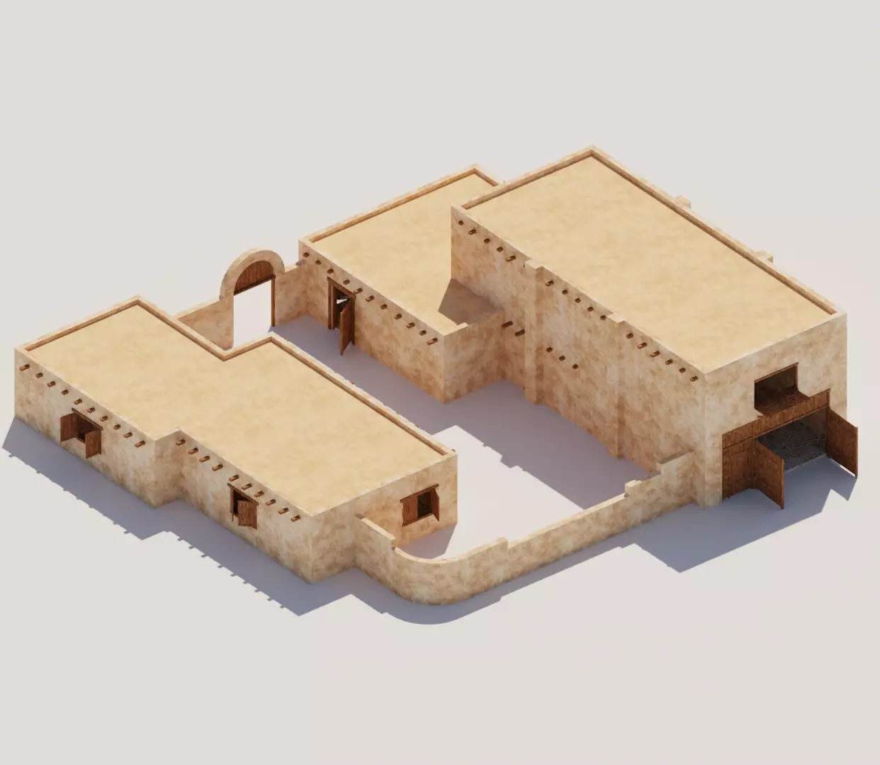 ancient desert house 3 3D model_0