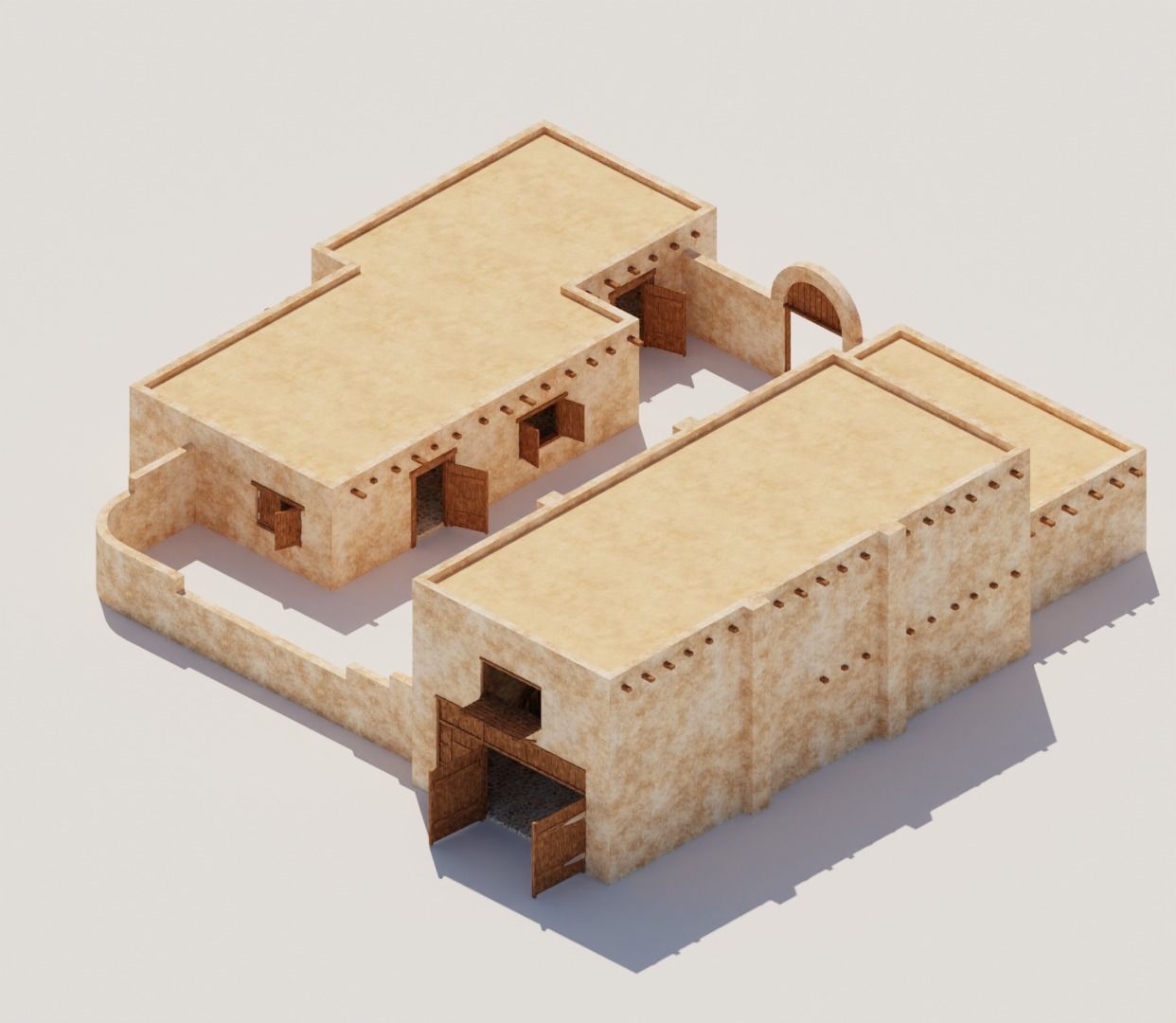 ancient desert house 3 3D model_3