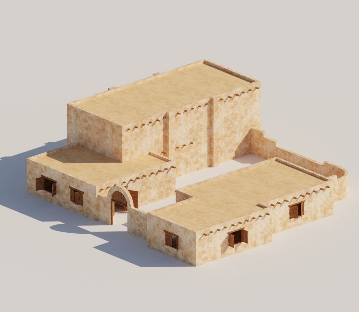 ancient desert house 3 3D model_2