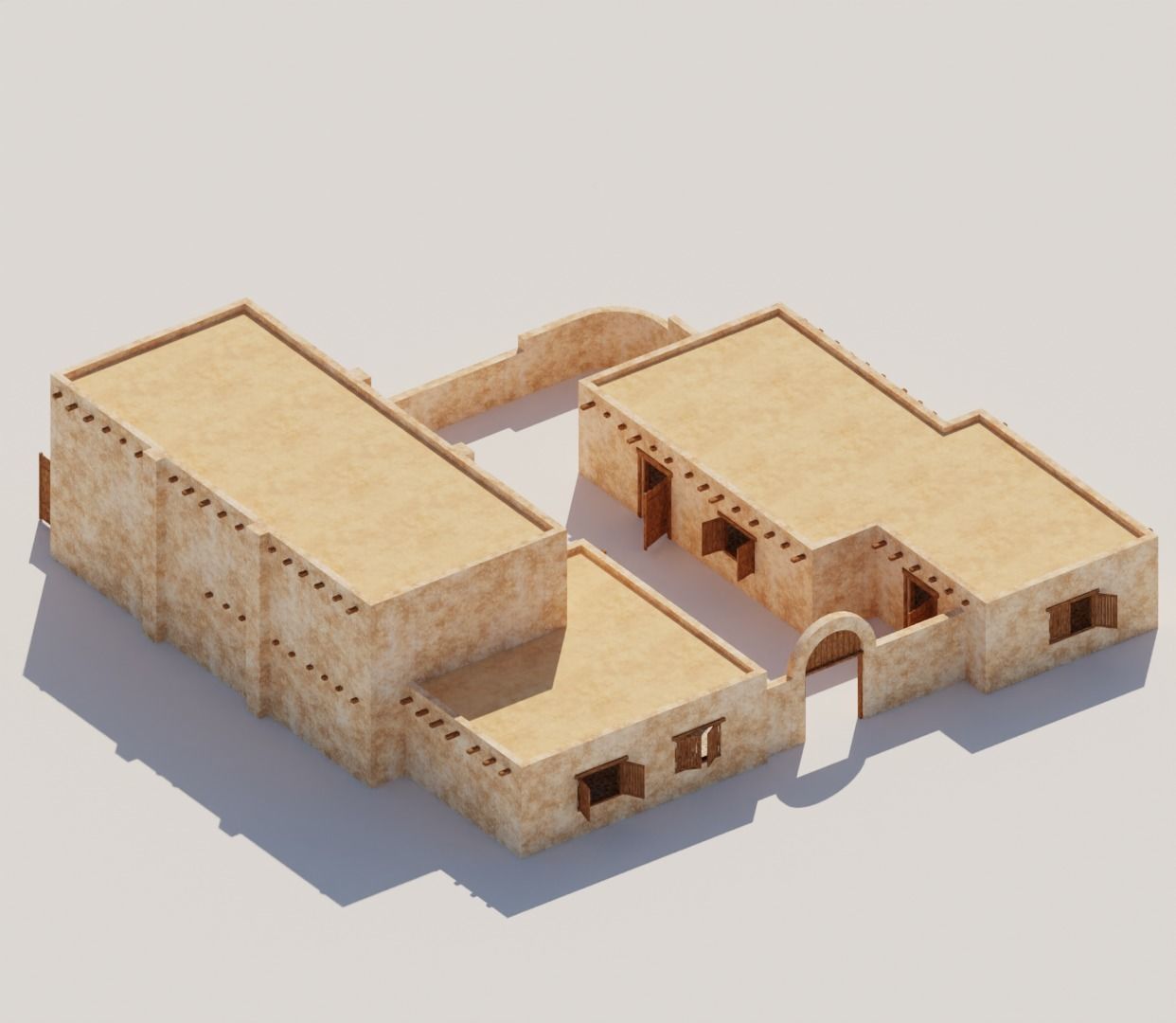 ancient desert house 3 3D model_1