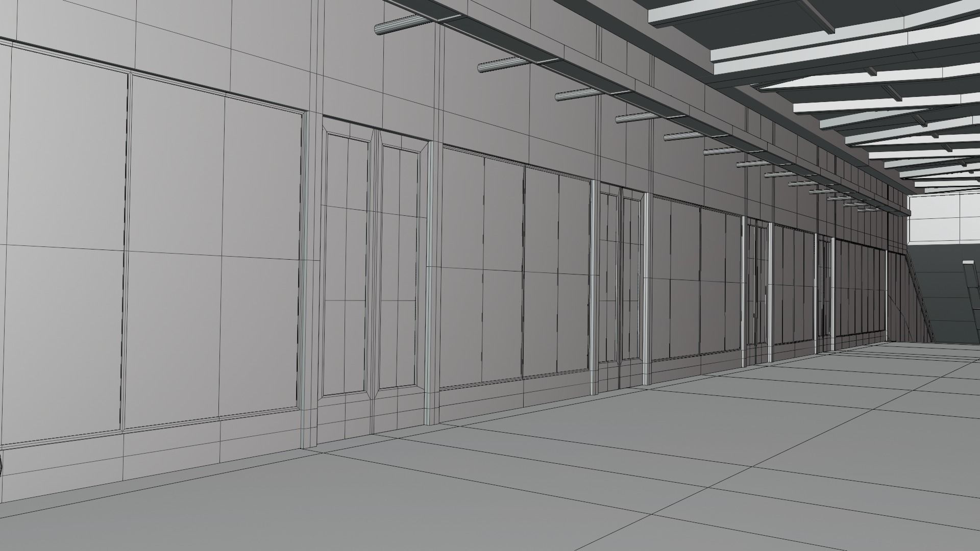 Elevated train station concept 3D model_7