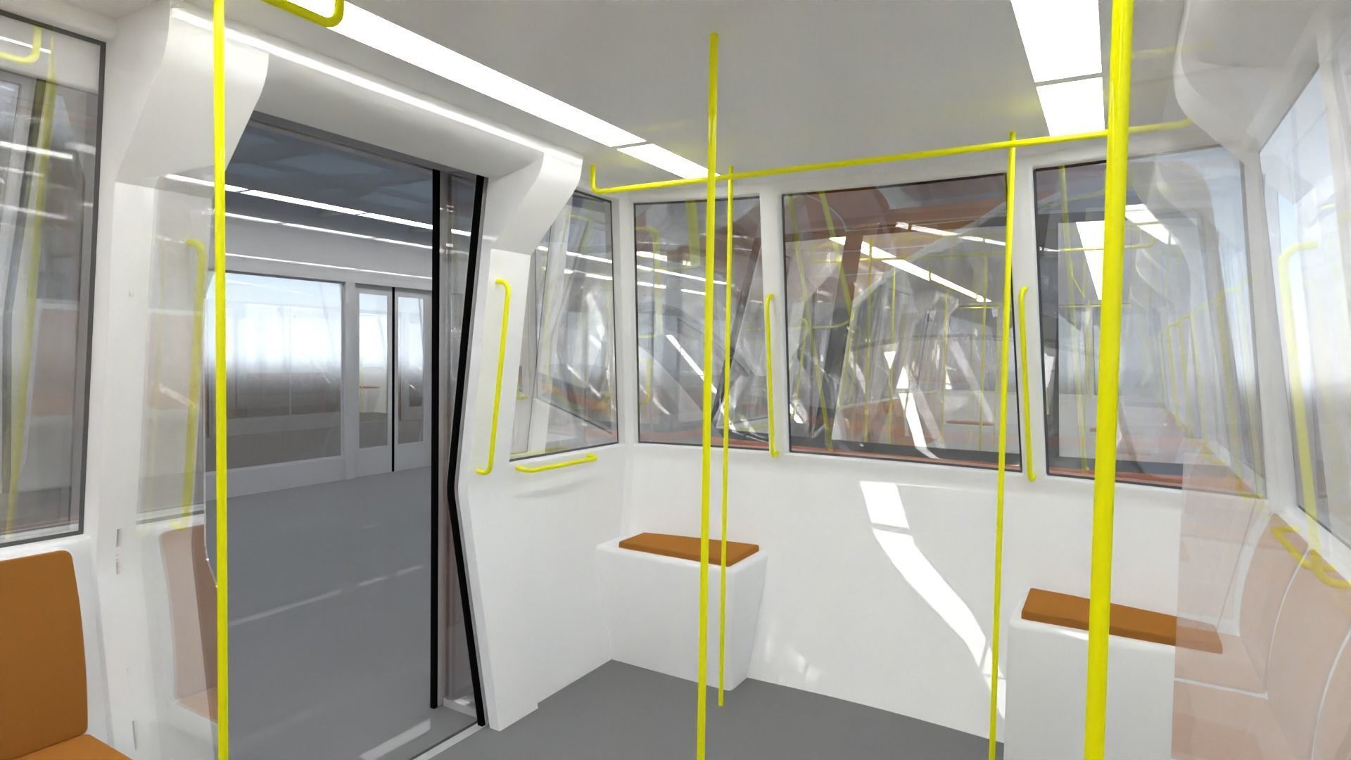 Elevated train station concept 3D model_10