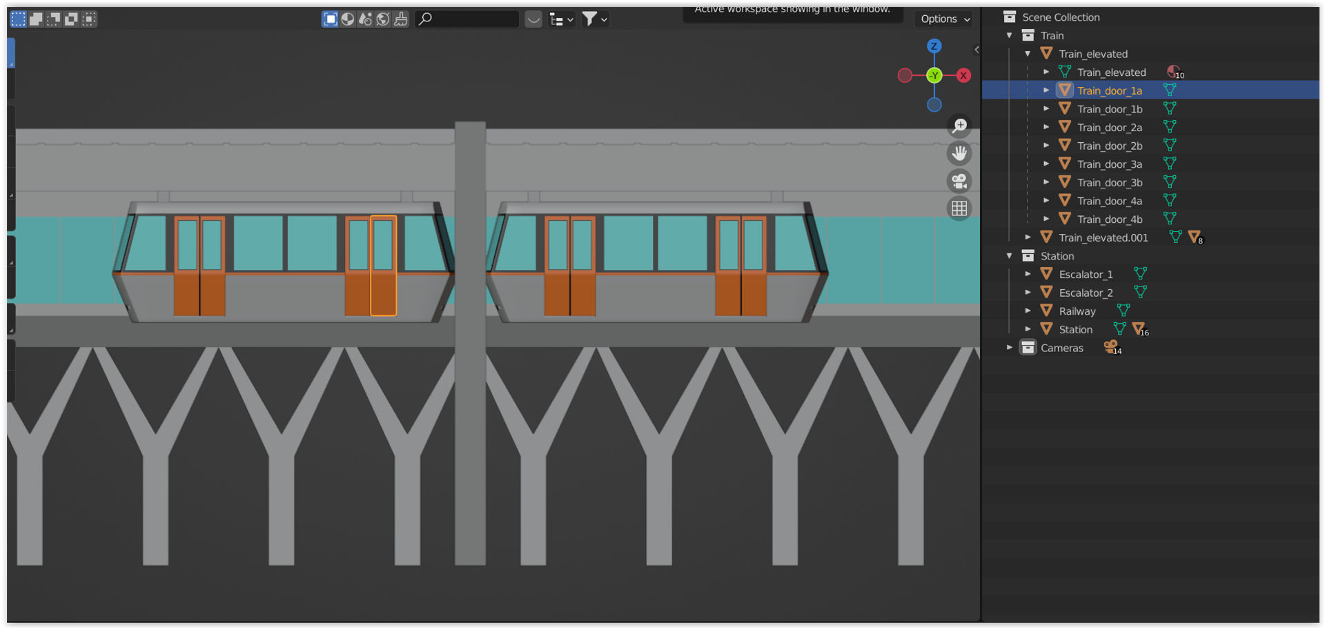 Elevated train station concept 3D model_25