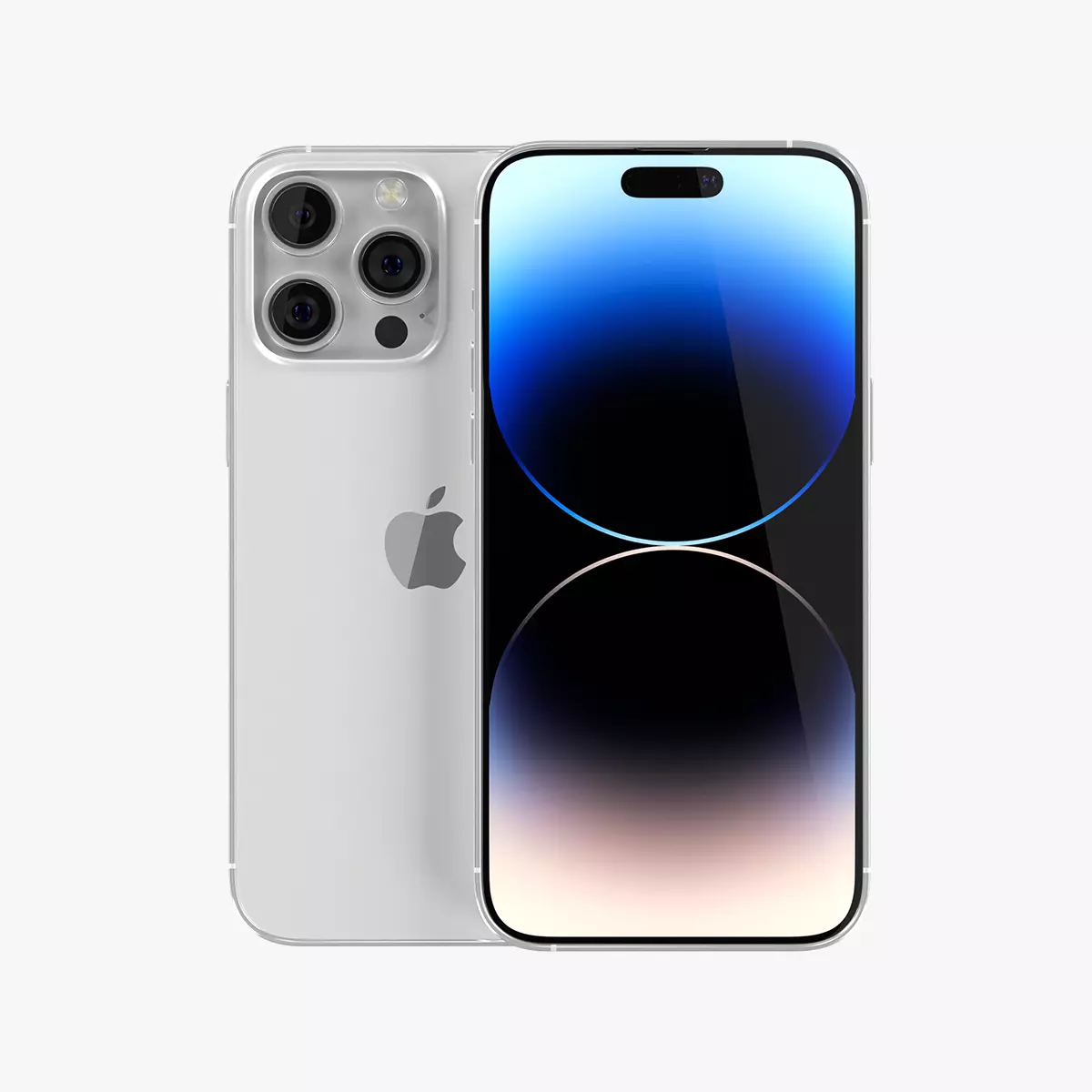 iPhone 14 Pro Max Silver 3D model_0