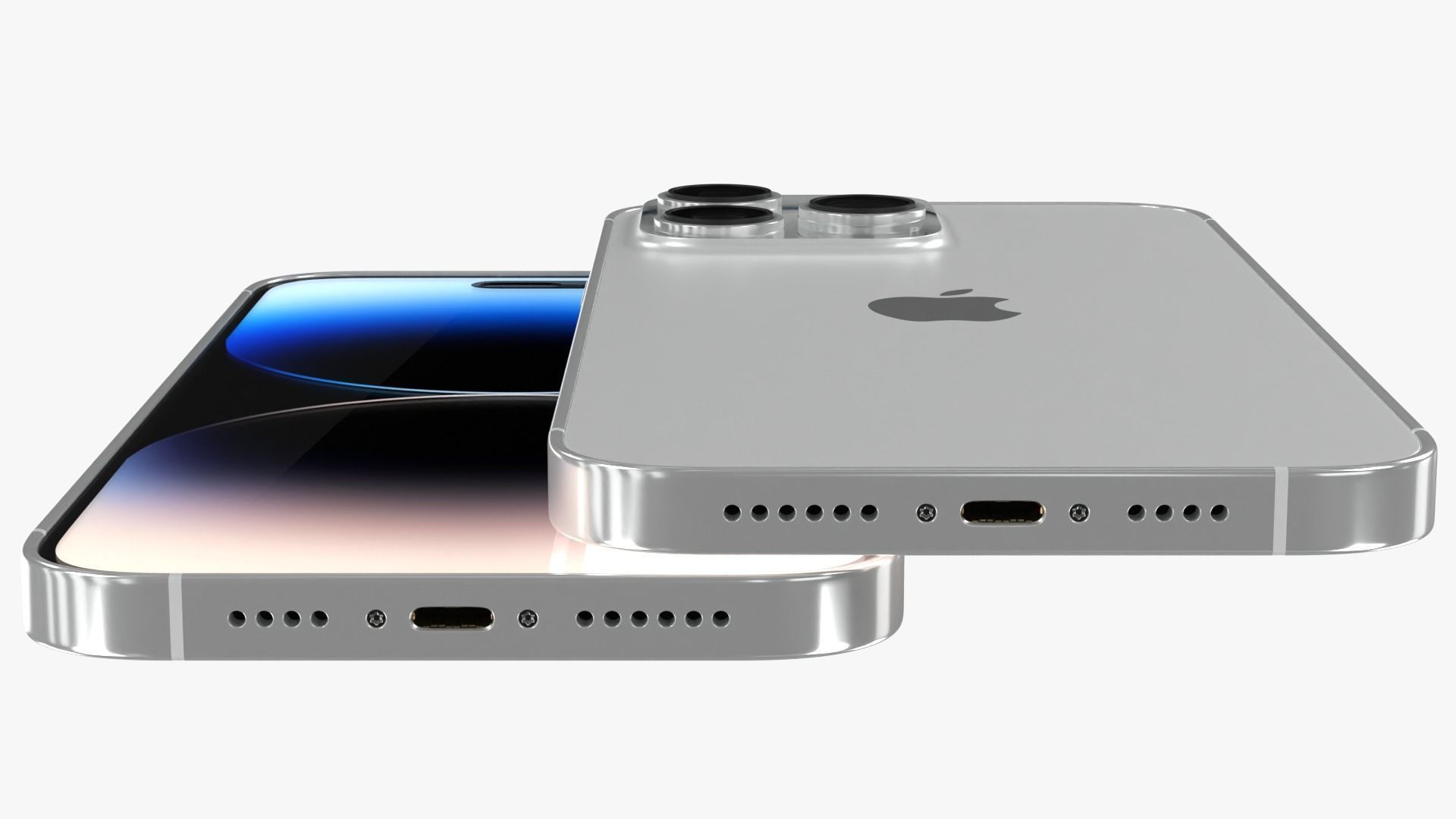 iPhone 14 Pro Max Silver 3D model_8