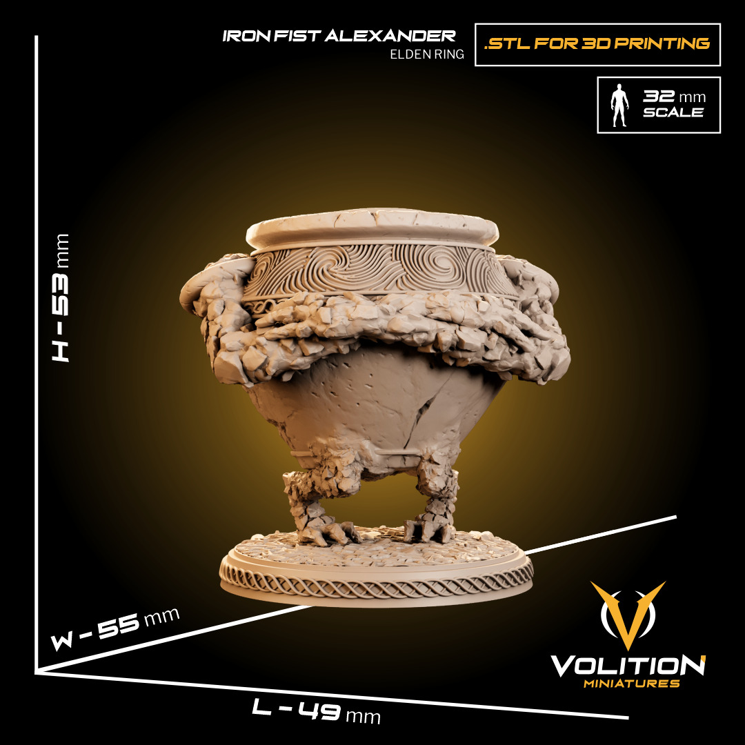 Iron Fist Alexander - The Warrior Jar Miniature for 3D Printing 3D print model_5