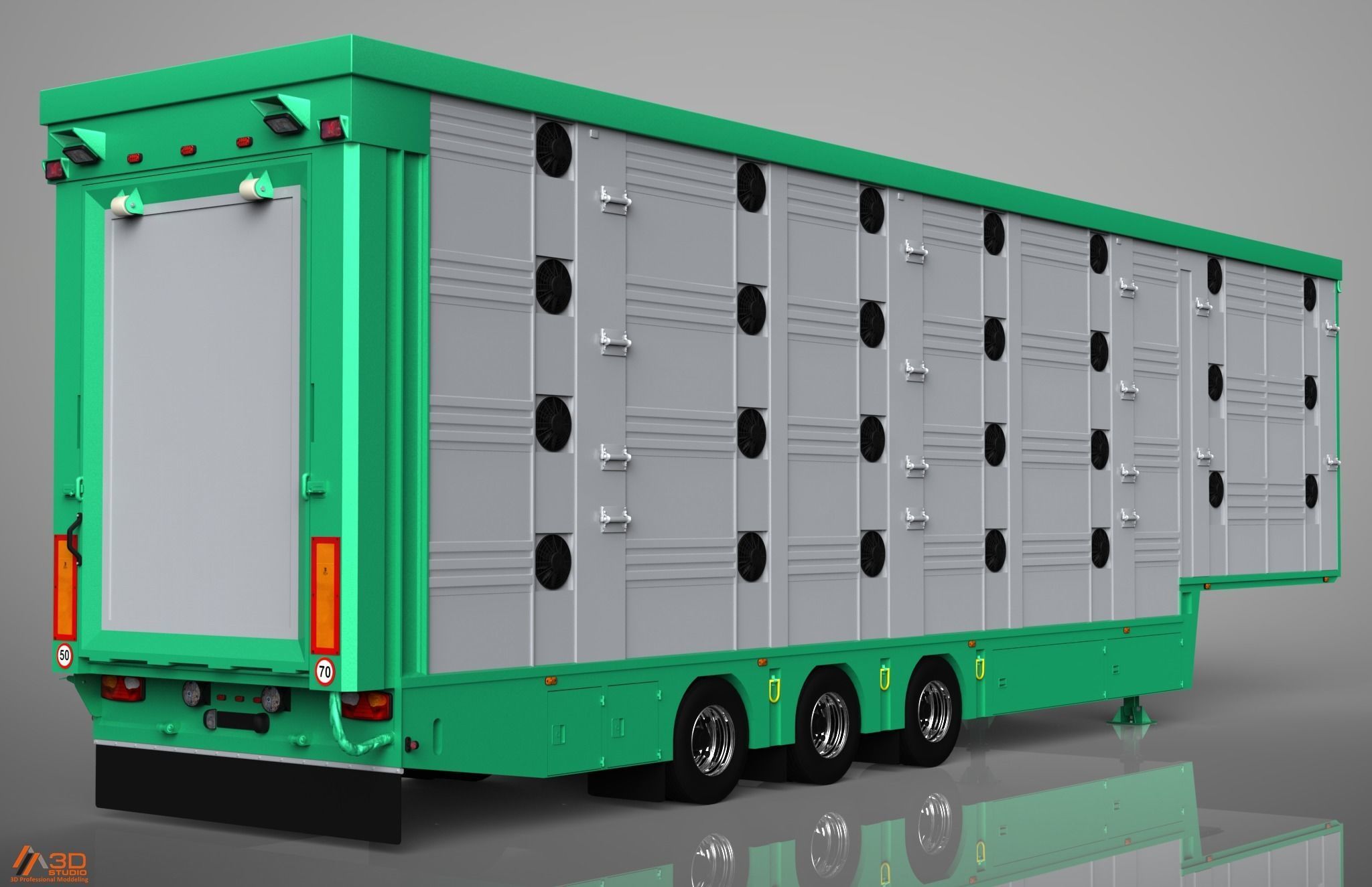 3D Pezzaioli Animal Trailer 3D model_2