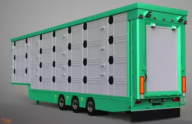 3D Pezzaioli Animal Trailer