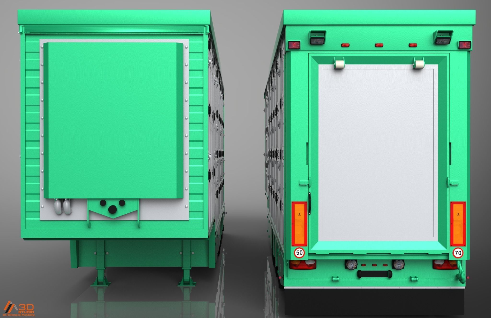 3D Pezzaioli Animal Trailer 3D model_3