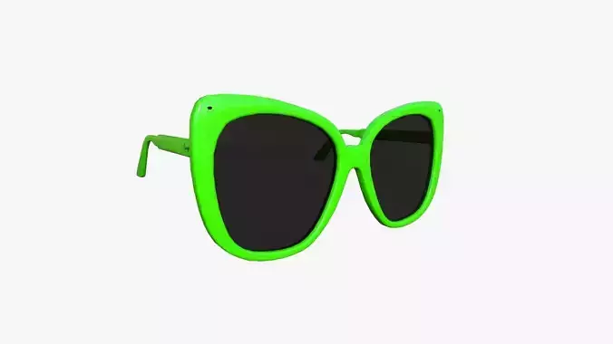 Sunglass J09 Light Green - Character Design Fashion Low-poly 3D model