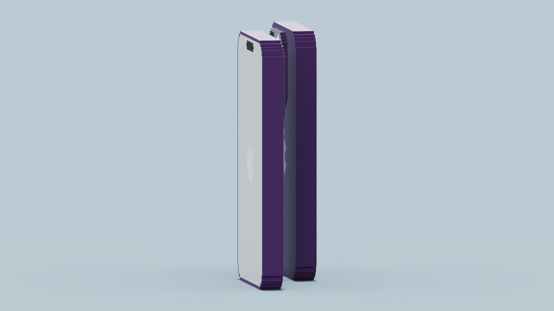 Voxel Iphone14 Pro Deep Purple Low-poly 3D model_3
