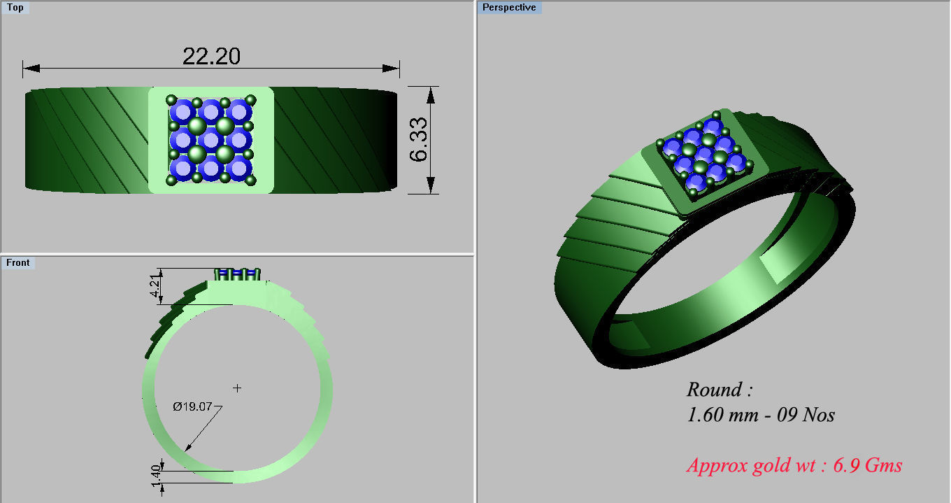 Men Ring 23 3D print model_5