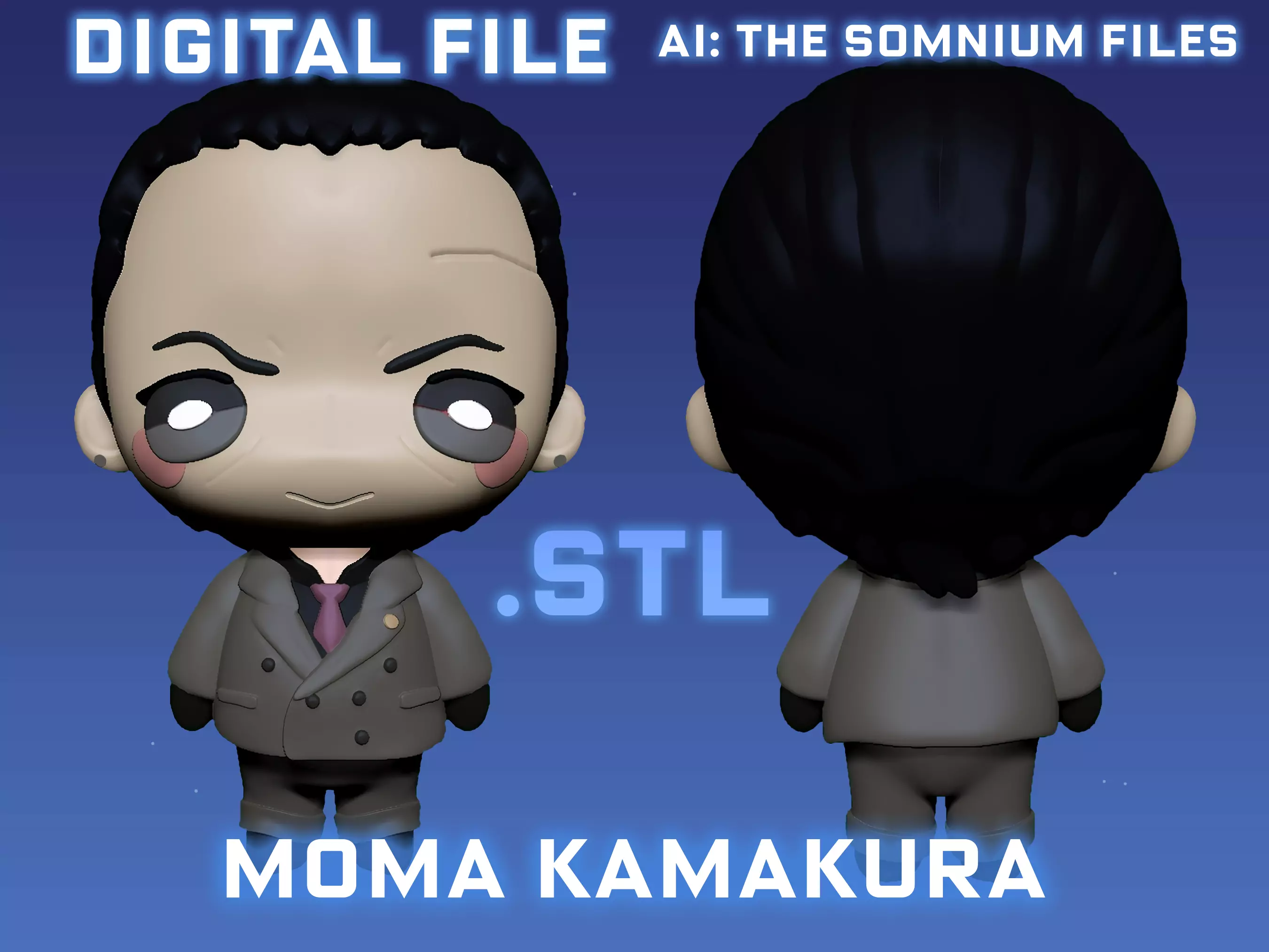 Moma Kumakura AI The Somnium Files 3D print model_0