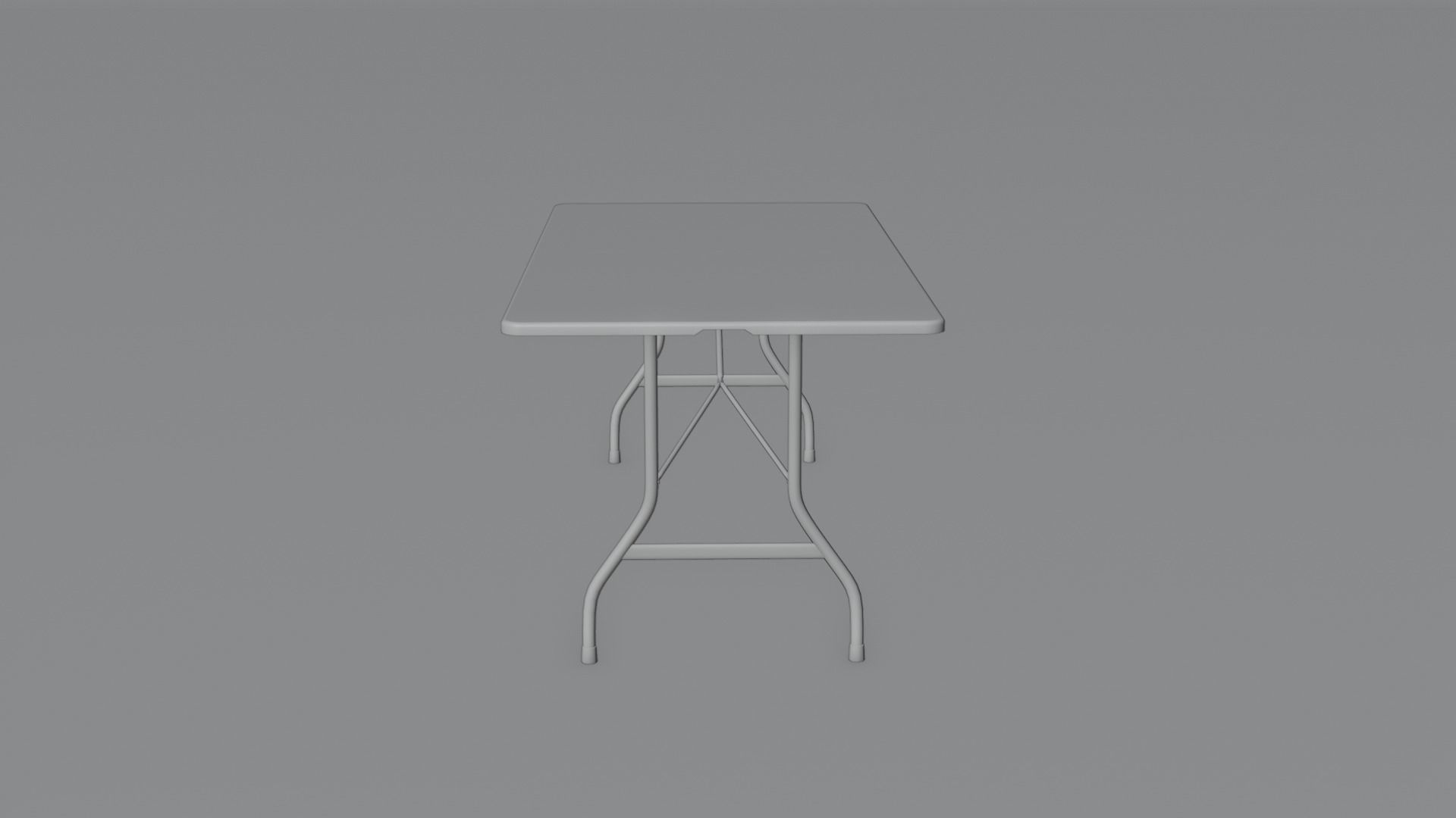 Folding Table Set with 4K Textures Low-poly 3D model_6
