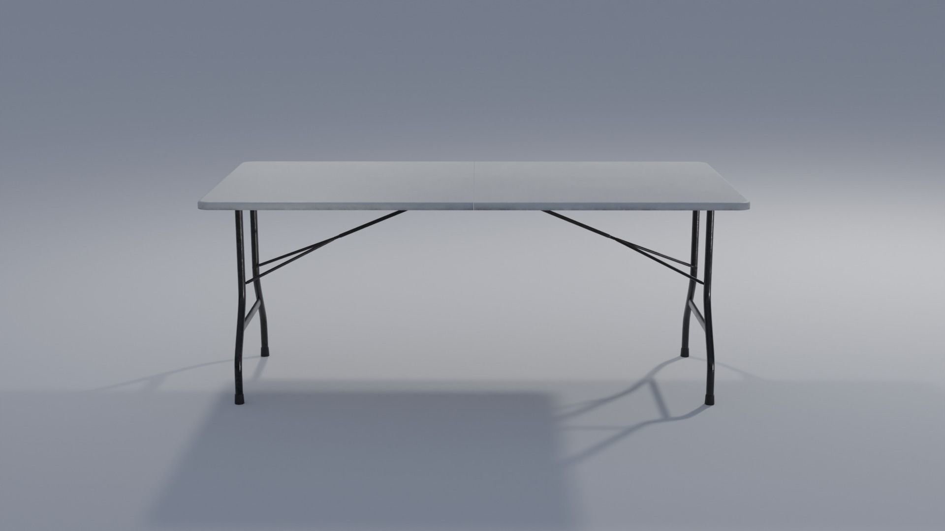 Folding Table Set with 4K Textures Low-poly 3D model_8