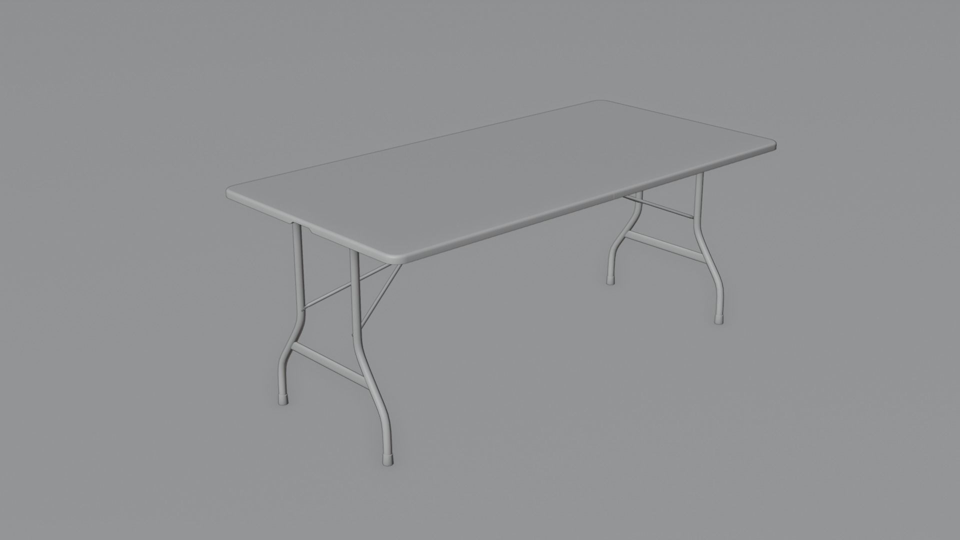 Folding Table Set with 4K Textures Low-poly 3D model_3