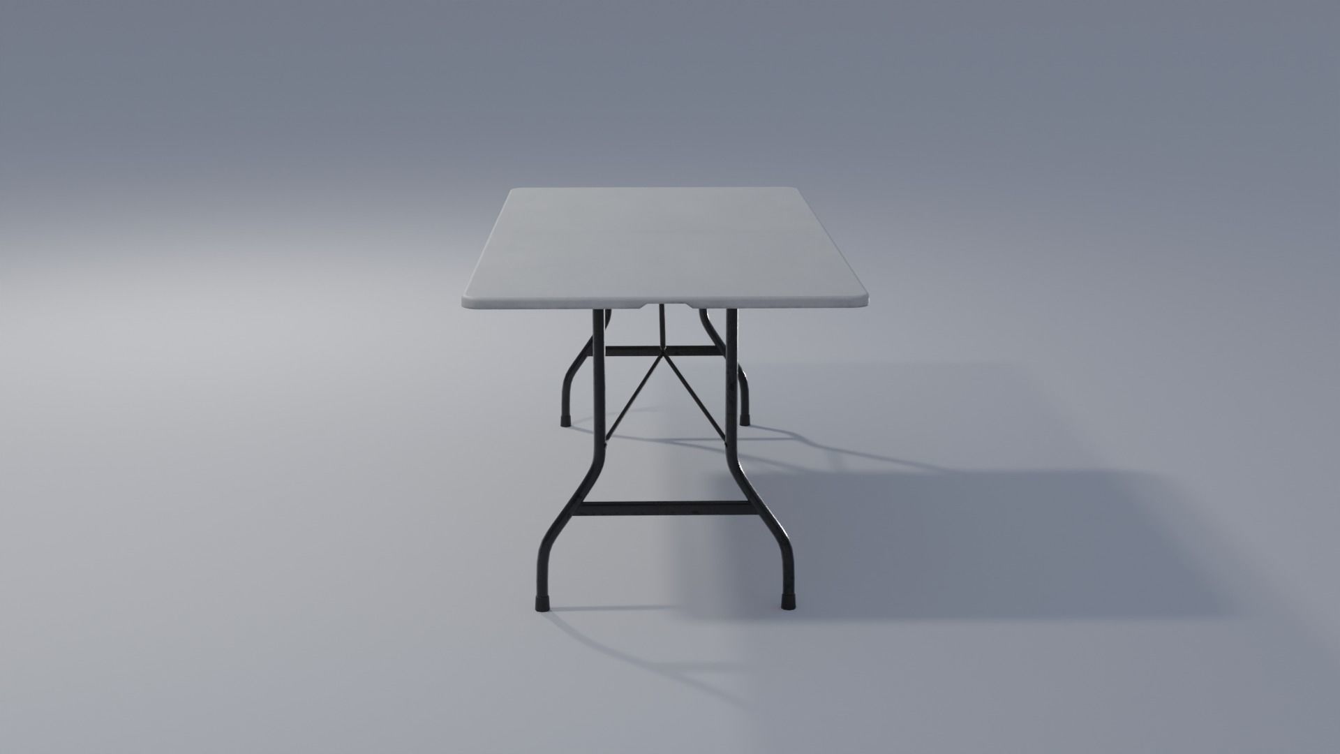 Folding Table Set with 4K Textures Low-poly 3D model_4