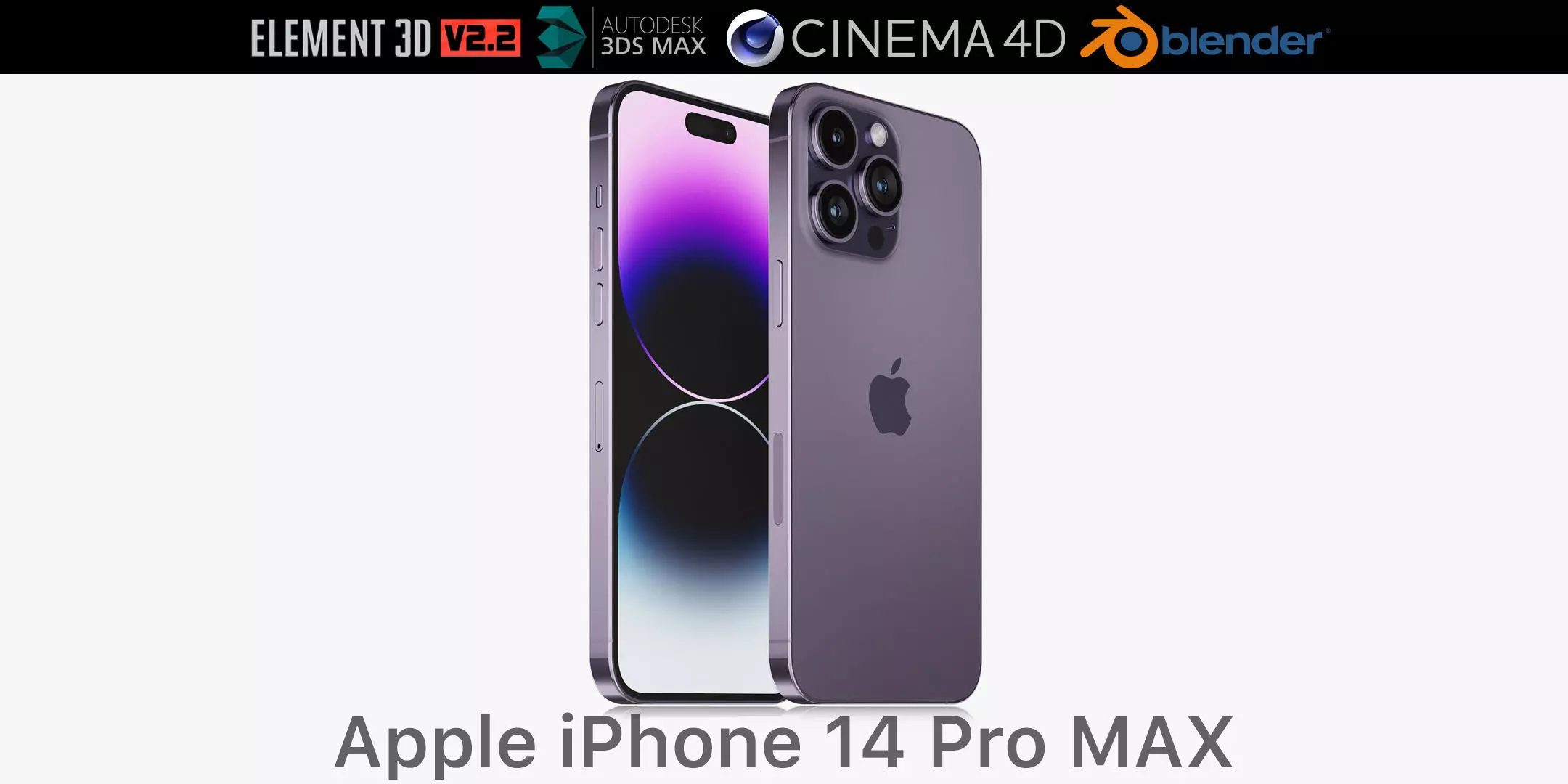 Apple iPhone 14 Pro MAX Deep Purple 3D model_0