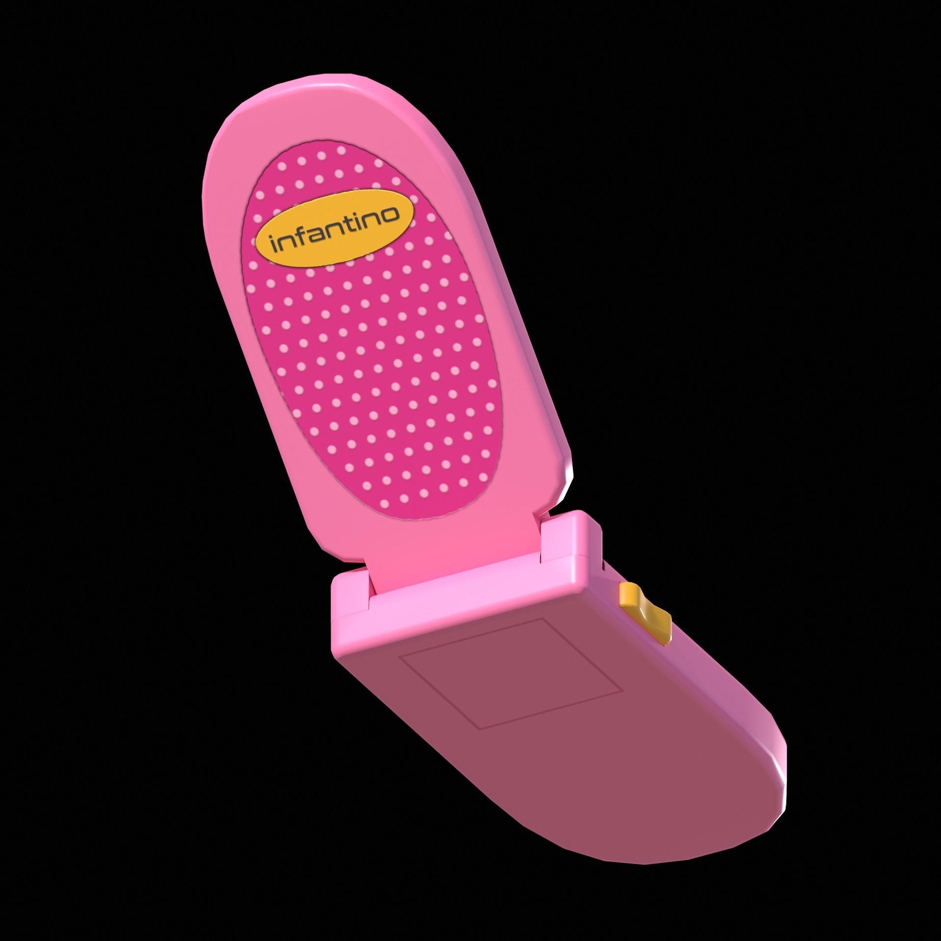 Toy Phone Low-poly 3D model_6