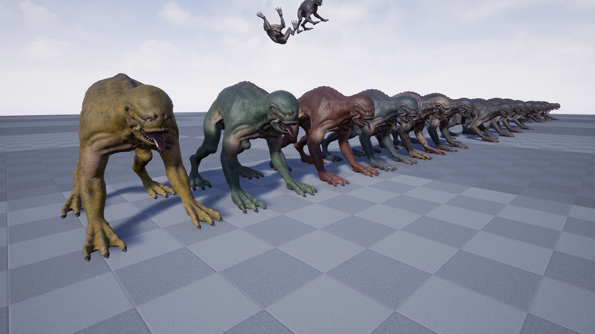 Dog  alien monster Low-poly 3D model_9