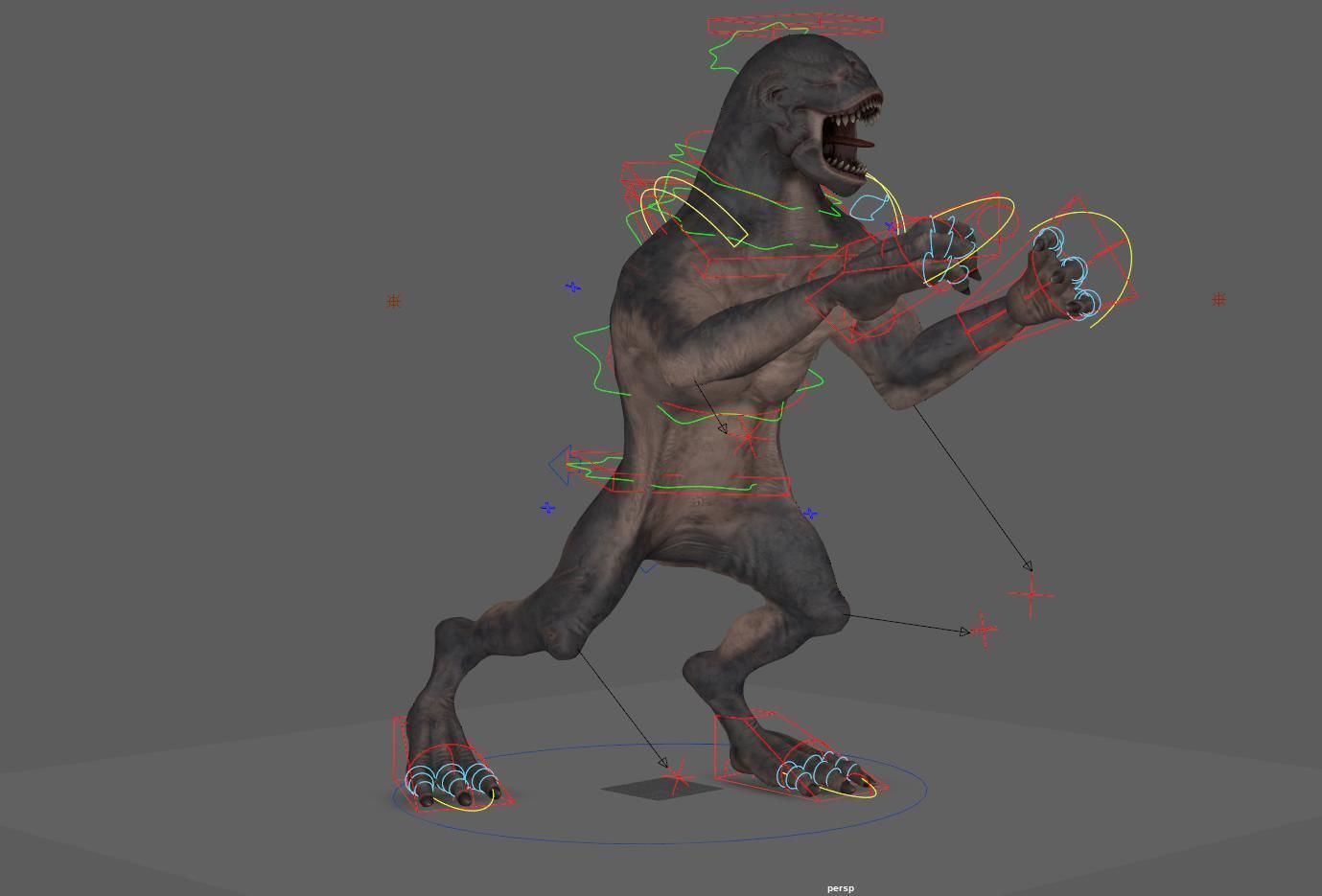 Dog  alien monster Low-poly 3D model_10
