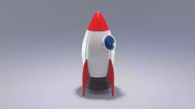 Toy Rocket 4K Free 3D model