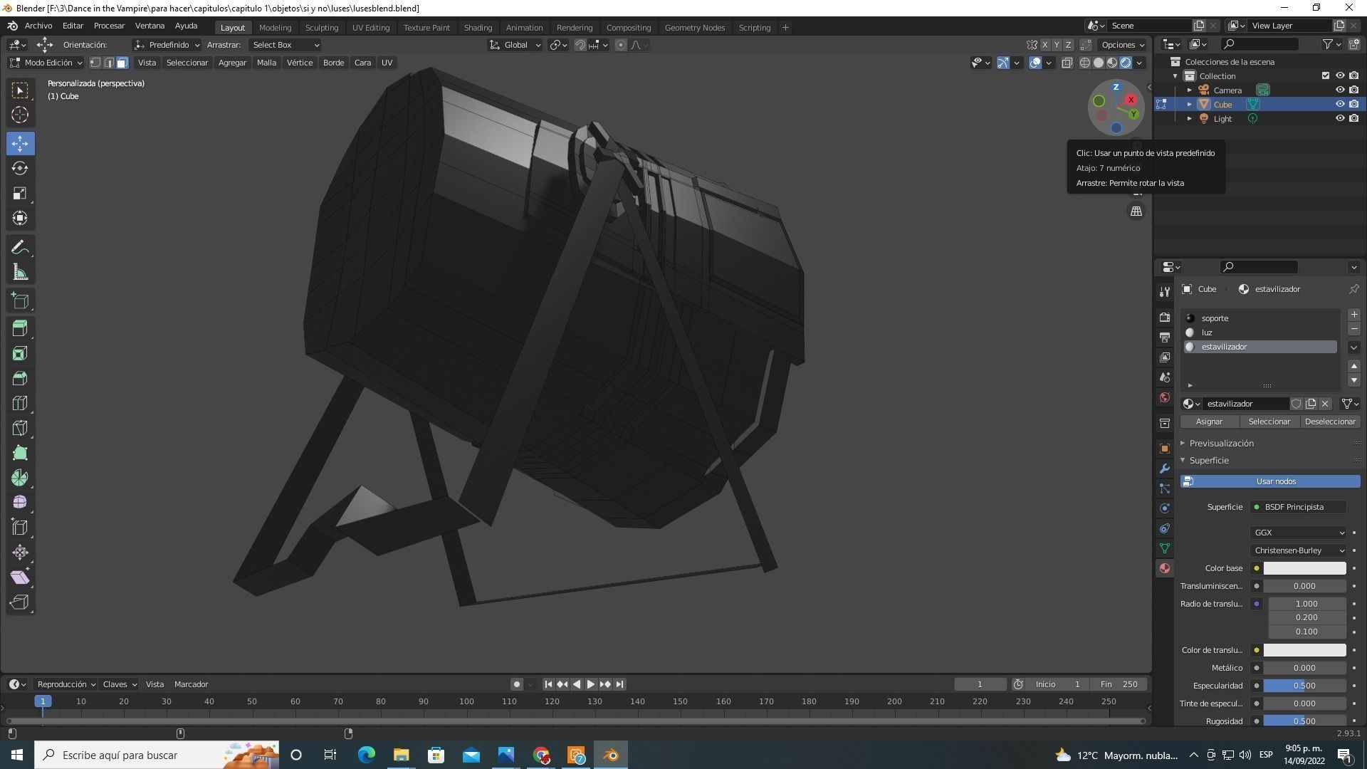 luz  escenario 3D model_2