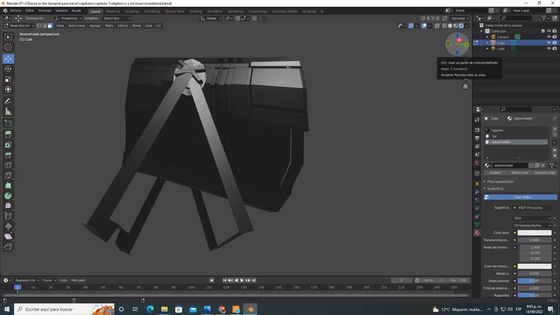 luz  escenario 3D model_0