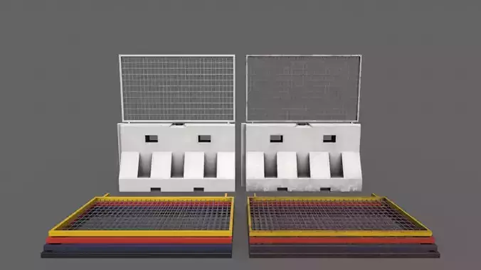 PBR Traffic Barrier White