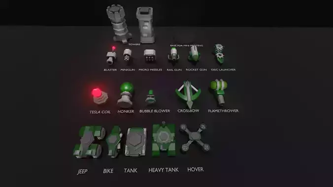 Low Poly Modular Tanks