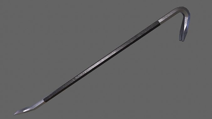 PBR Crowbar V1Black Low-poly 3D model